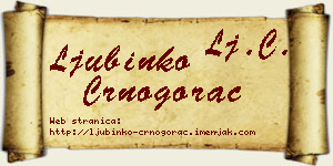 Ljubinko Crnogorac vizit kartica